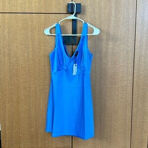 Nasty Gal Satin Blue Dress
